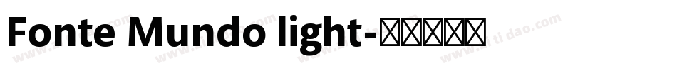 Fonte Mundo light字体转换